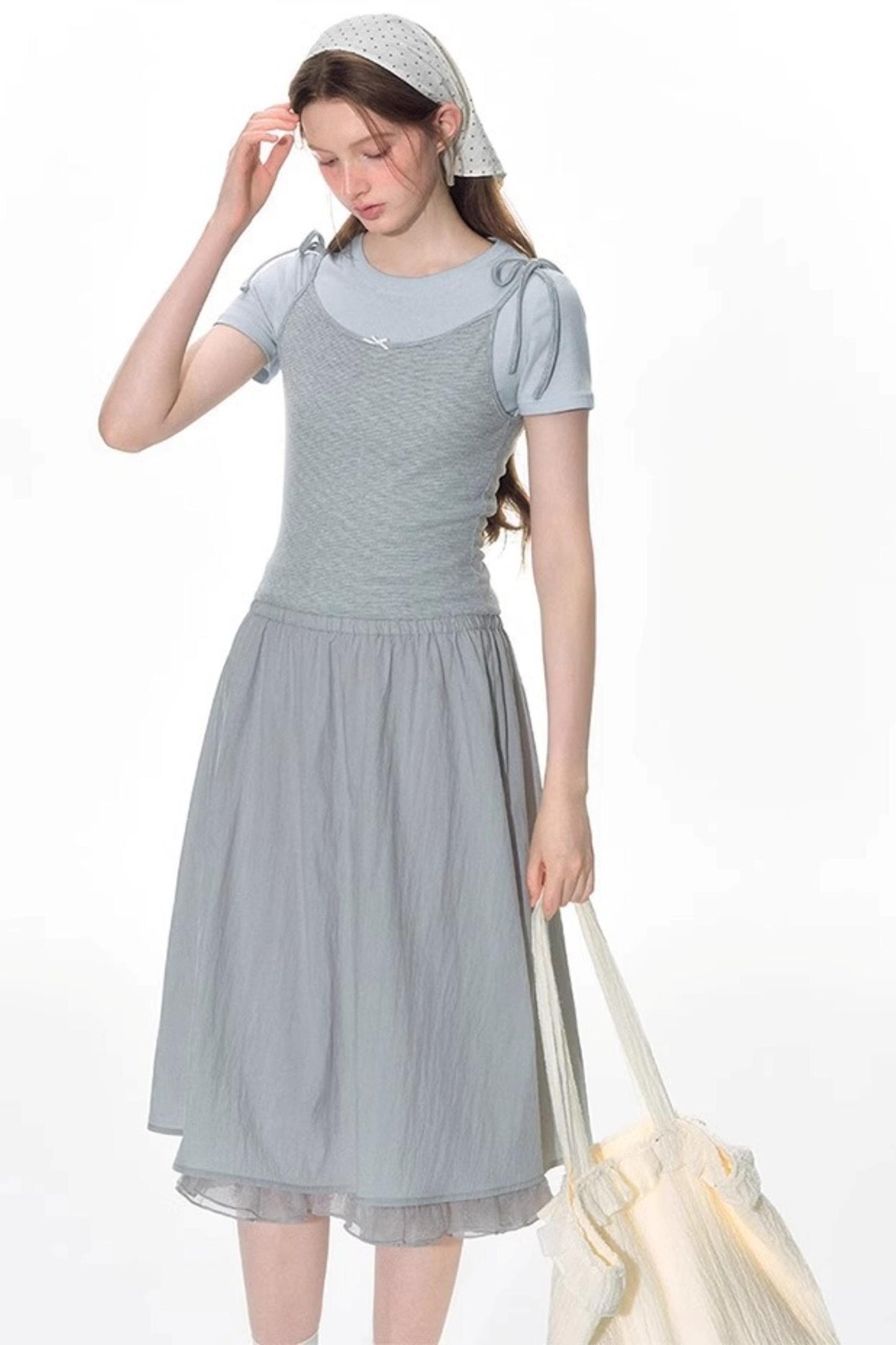 Nap Lace Panel Slip Dress