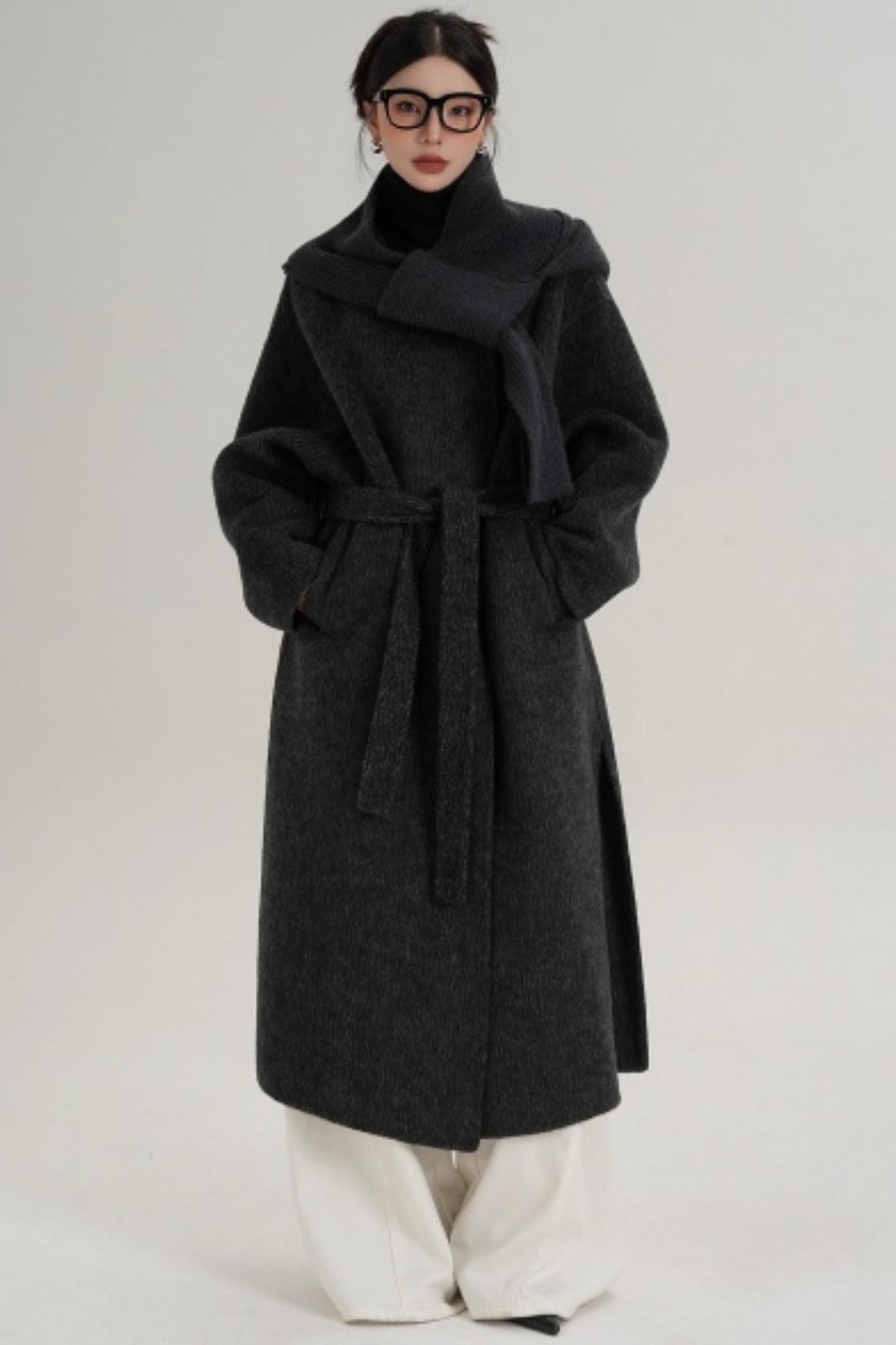 Hooded Double-Sided Wool Coat