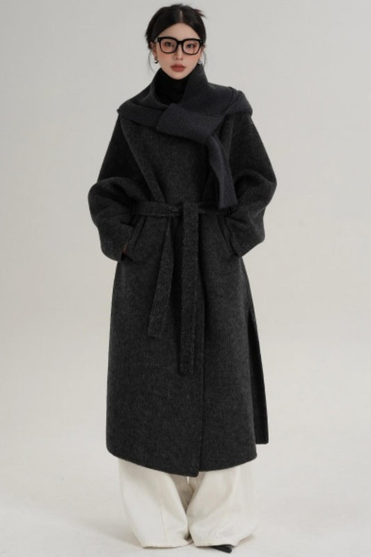 Hooded Double-Sided Wool Coat