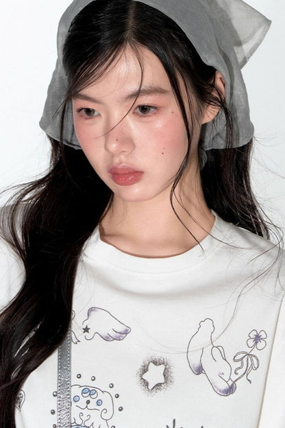 Summer Hand-Painted Cotton Top