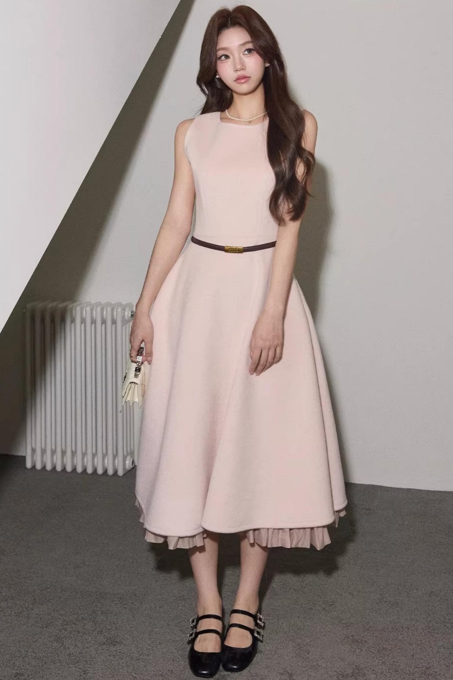 Elegant Wool Dress Short Coat Set-Up