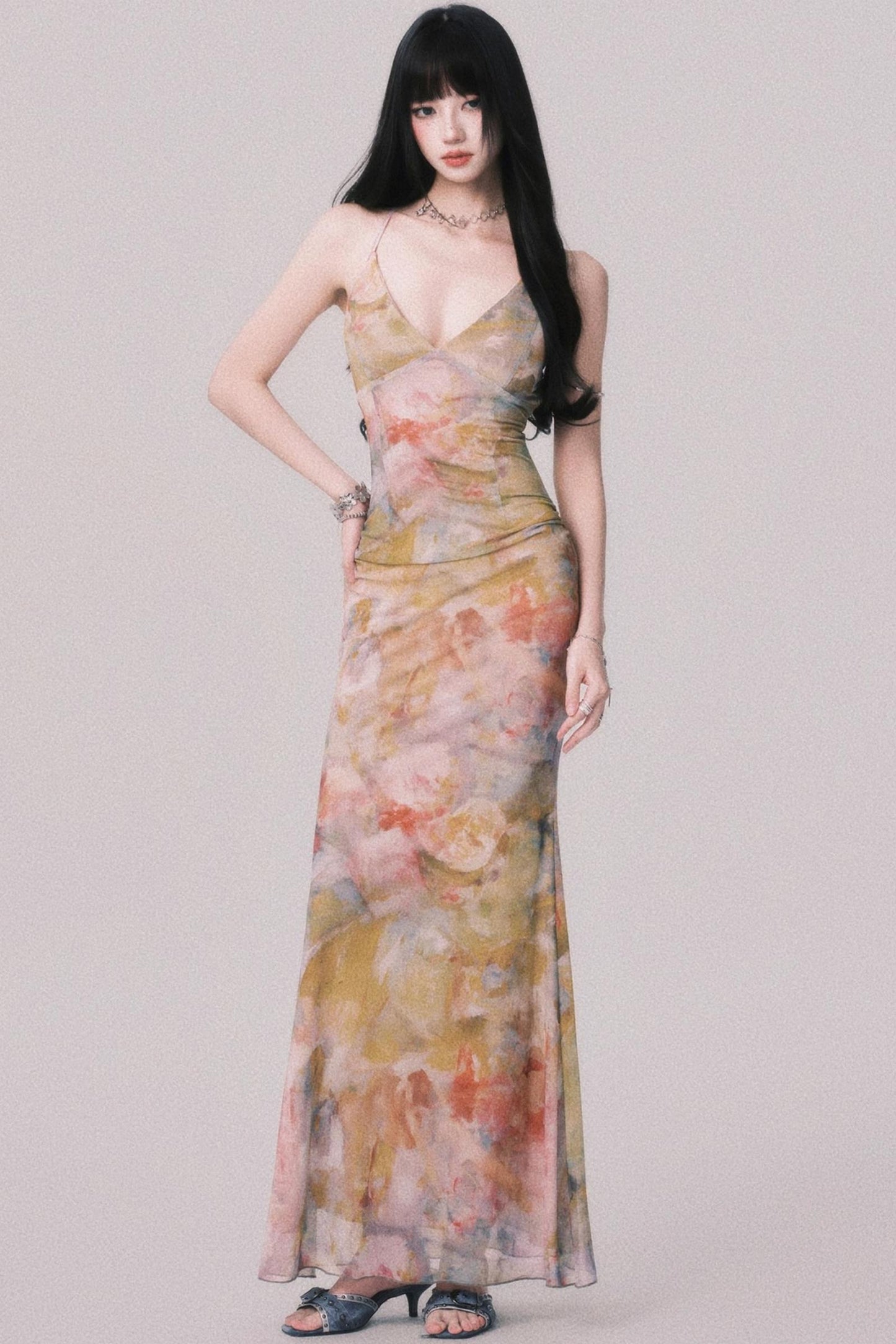 Summer V-Neck Long Dress