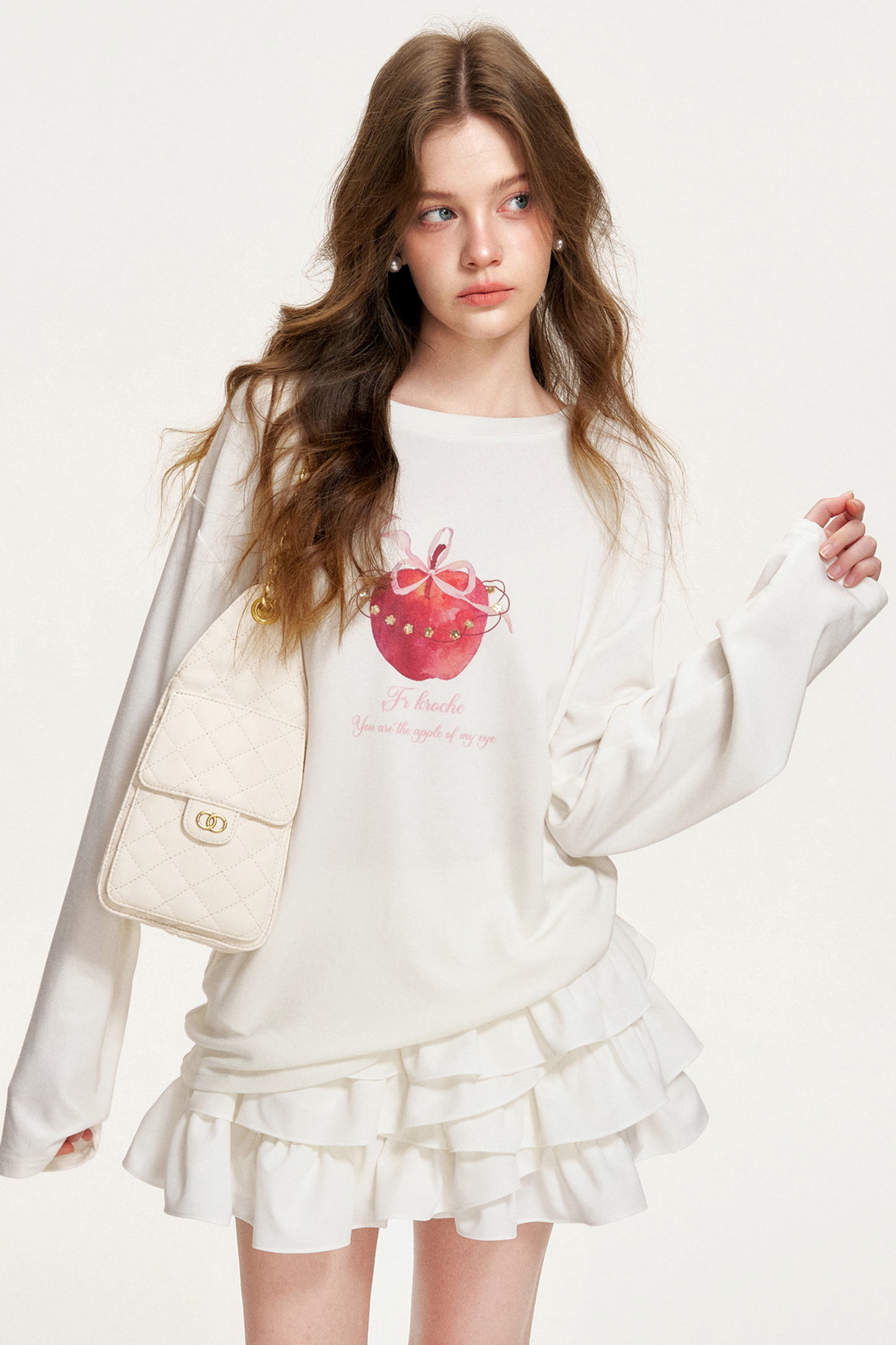 Hand-Painted Wool Flower Top