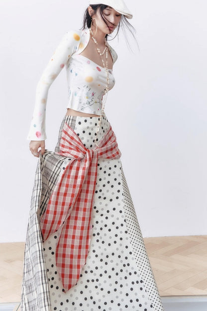 Blue Dot Long-Sleeved Shirt