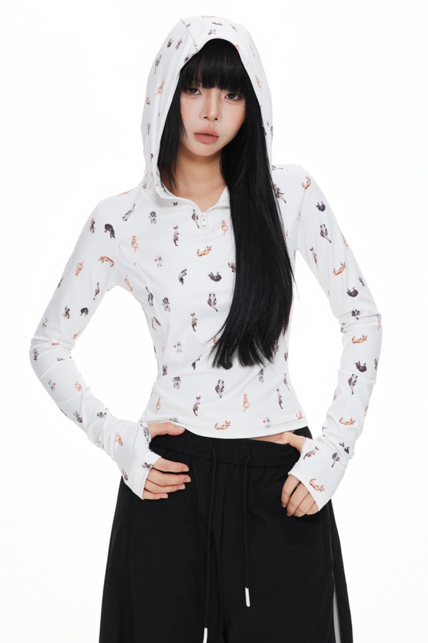 Slimming Hooded Base Shirt