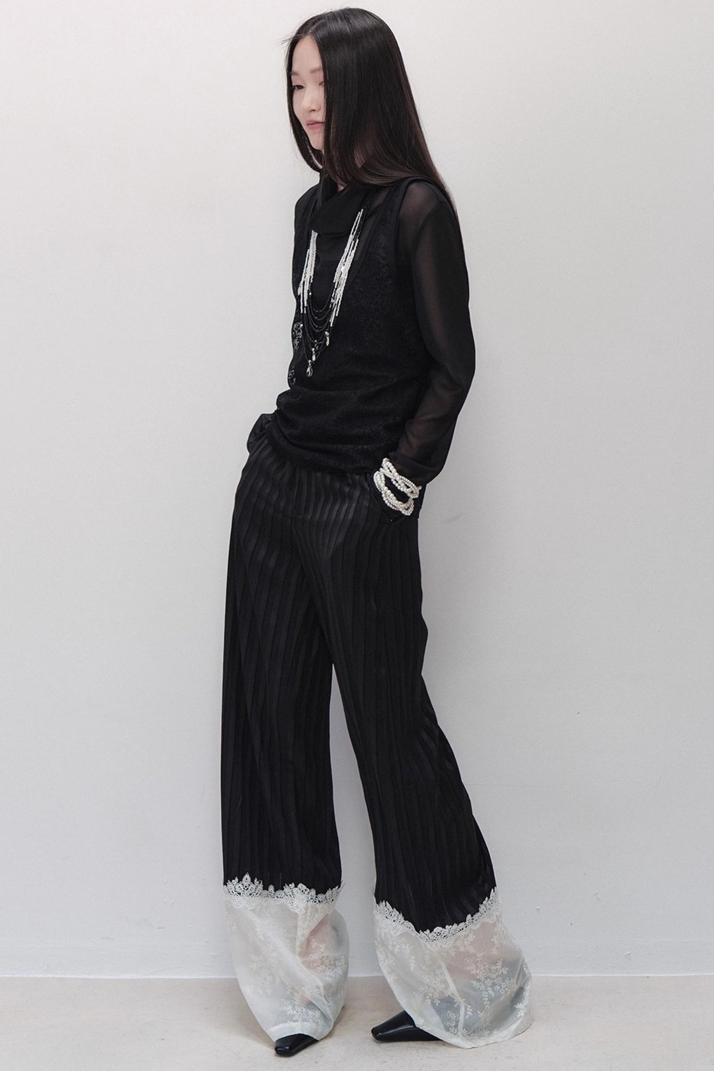 Sparse Shadow Lace Top