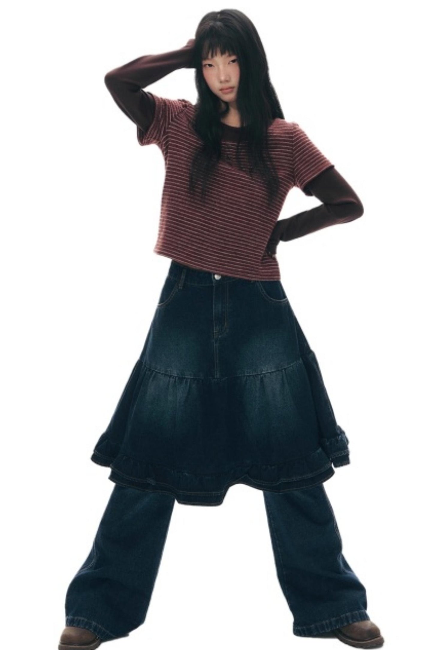 Star Print Flared Pants