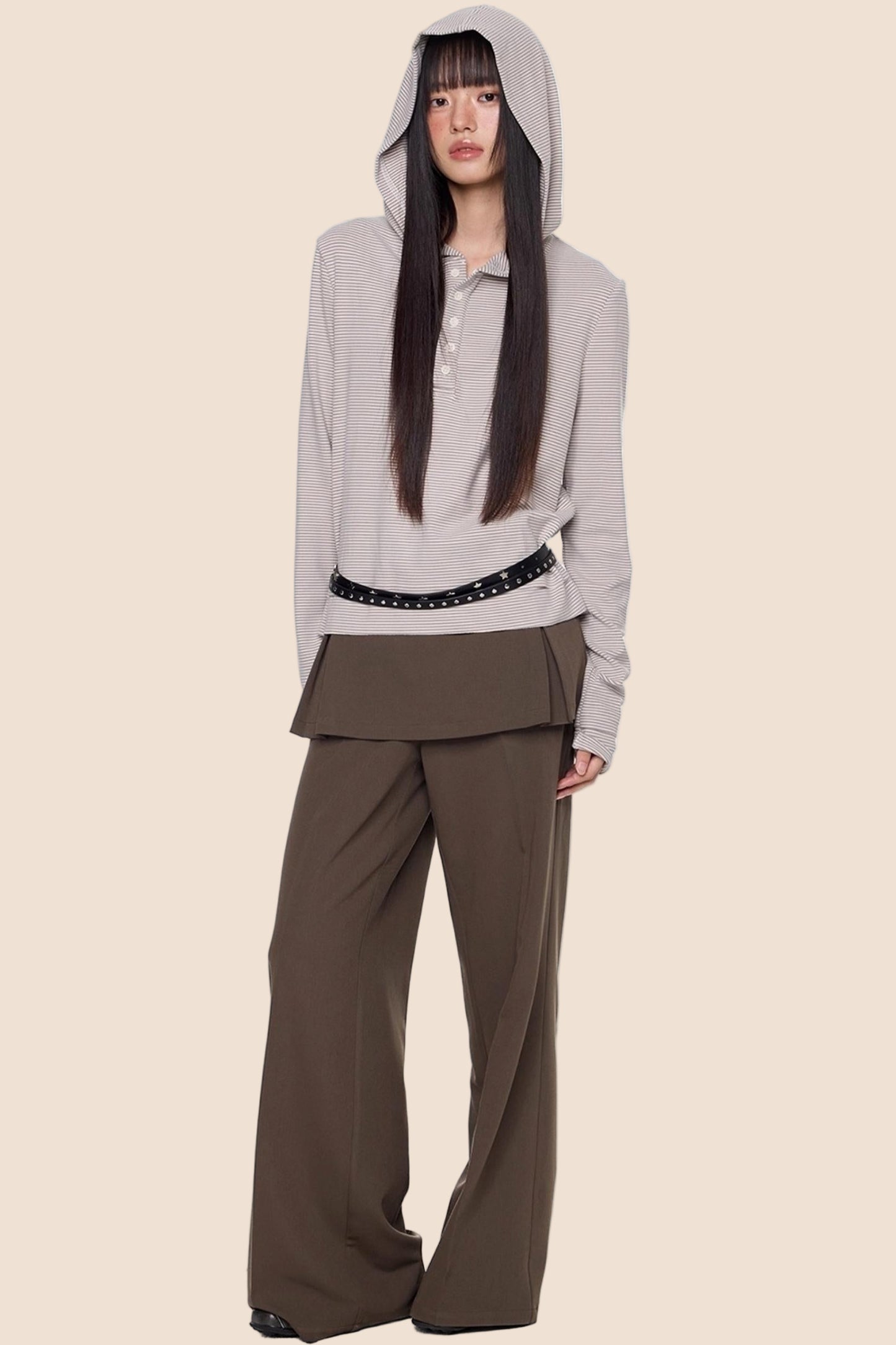 Embroidered Striped Long Sleeve Tee