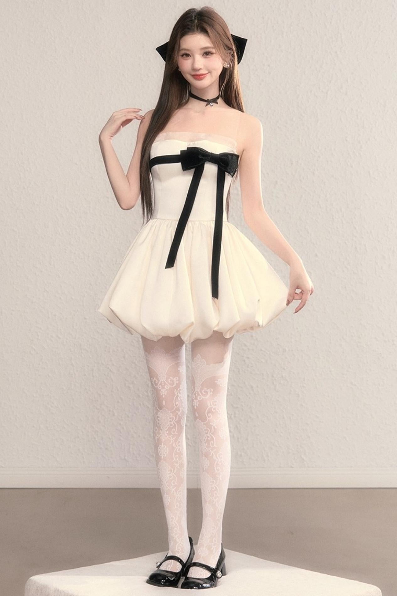 Moonlight Polka Dot Princess Puffy Dress