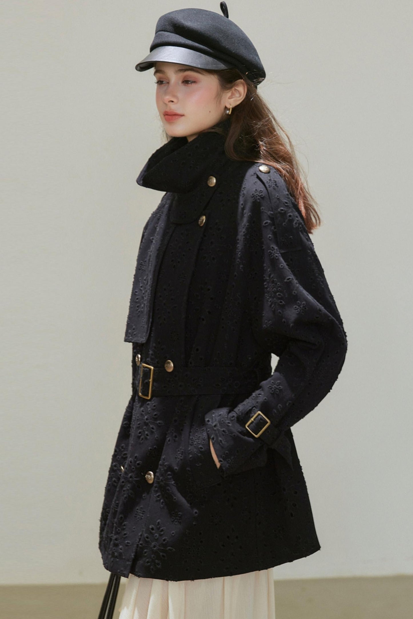 Autumn Double-Breasted Midi Coat