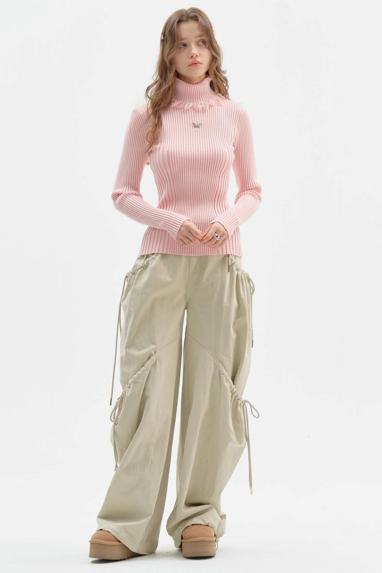 Slim Fit High-Waisted Cargo Pants