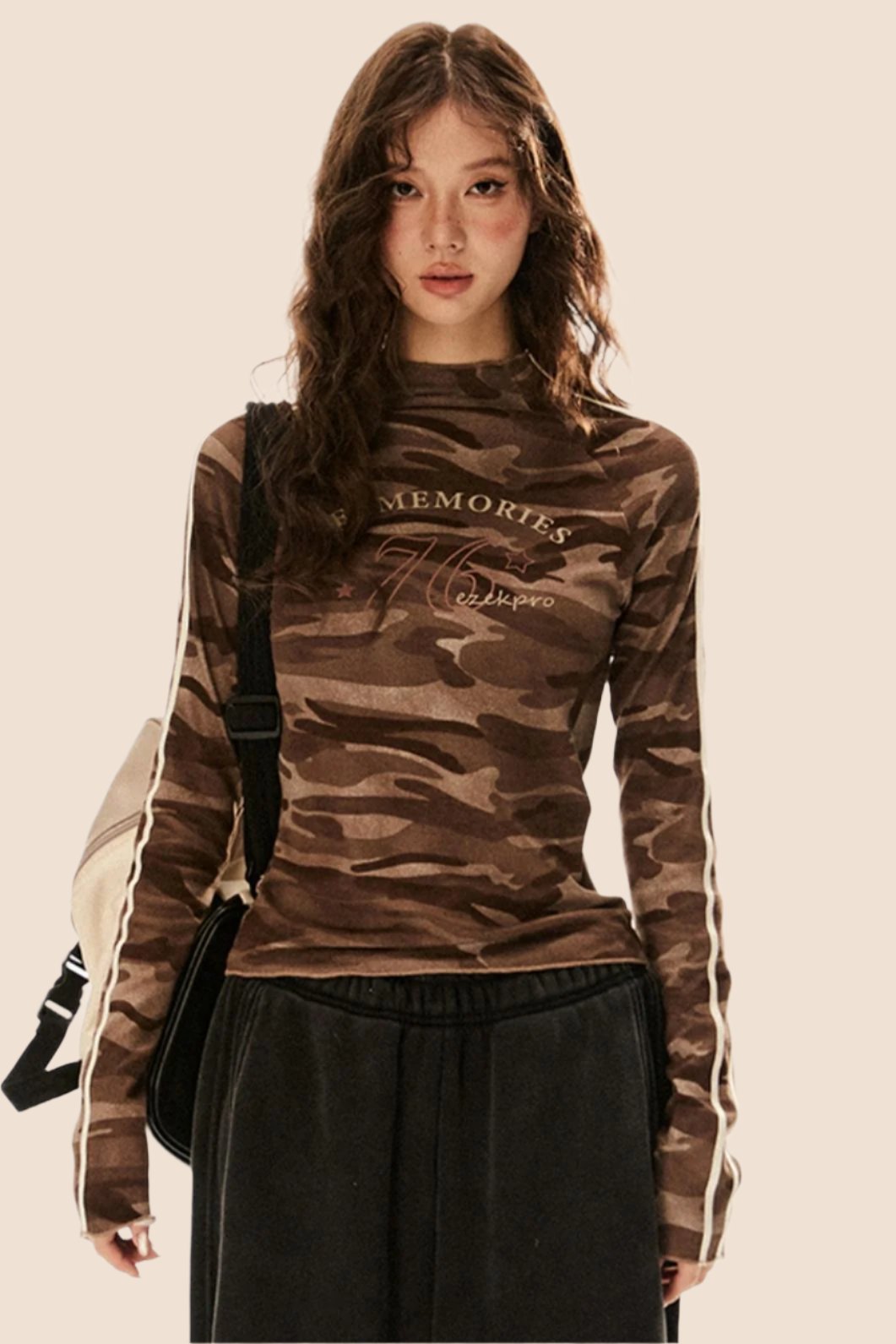 Knit Camouflage Long Sleeve Shirt 