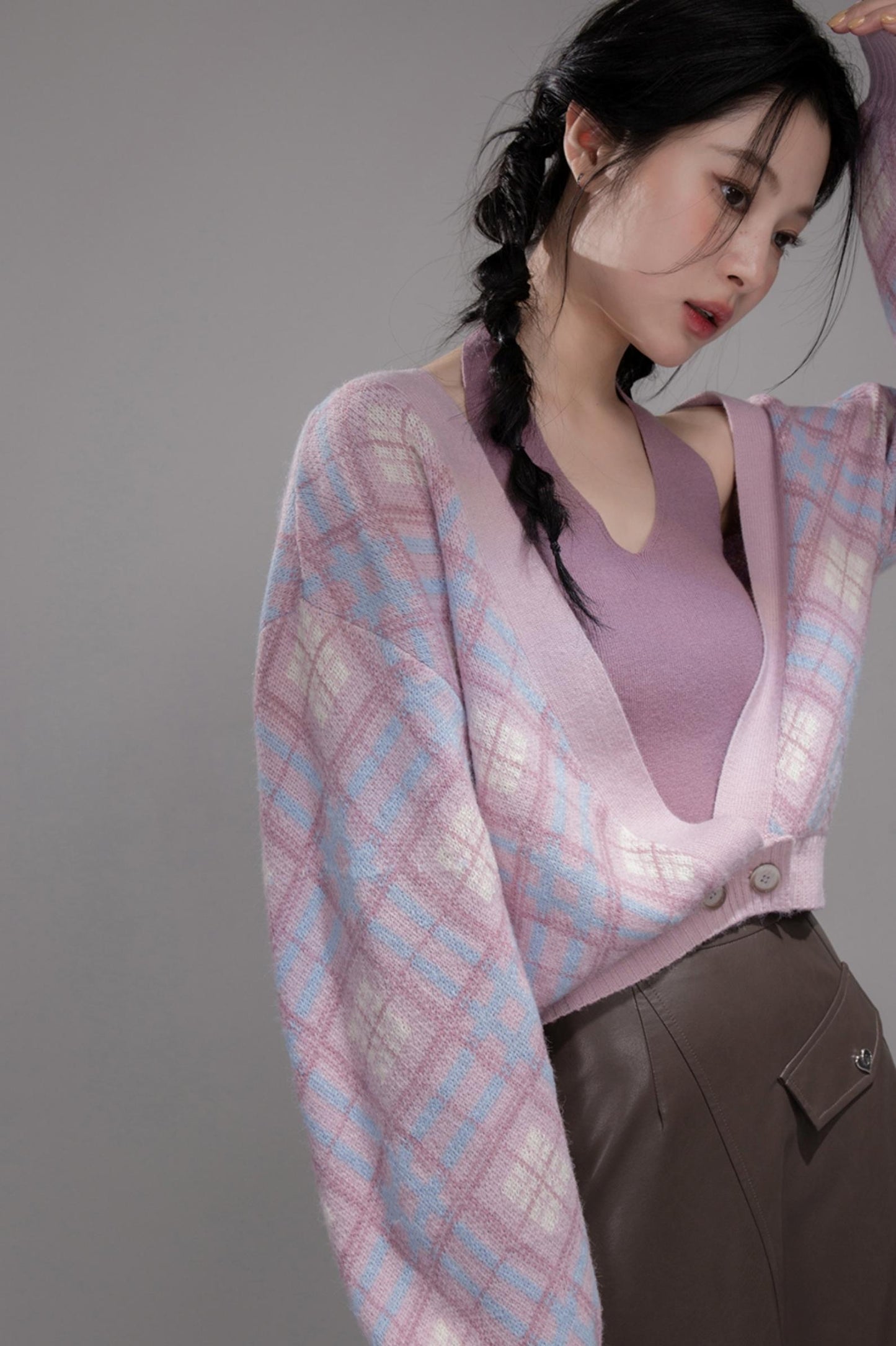 Rich Brown Leather Skirt