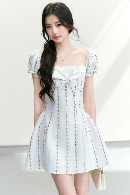 Lace Patchwork Floral Dress