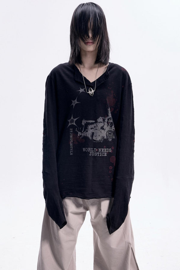 Vintage White Long Sleeve Tee