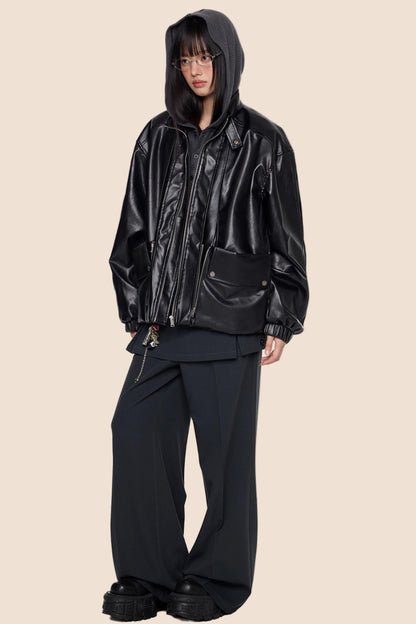 Autumn Vintage PU Leather Jacket