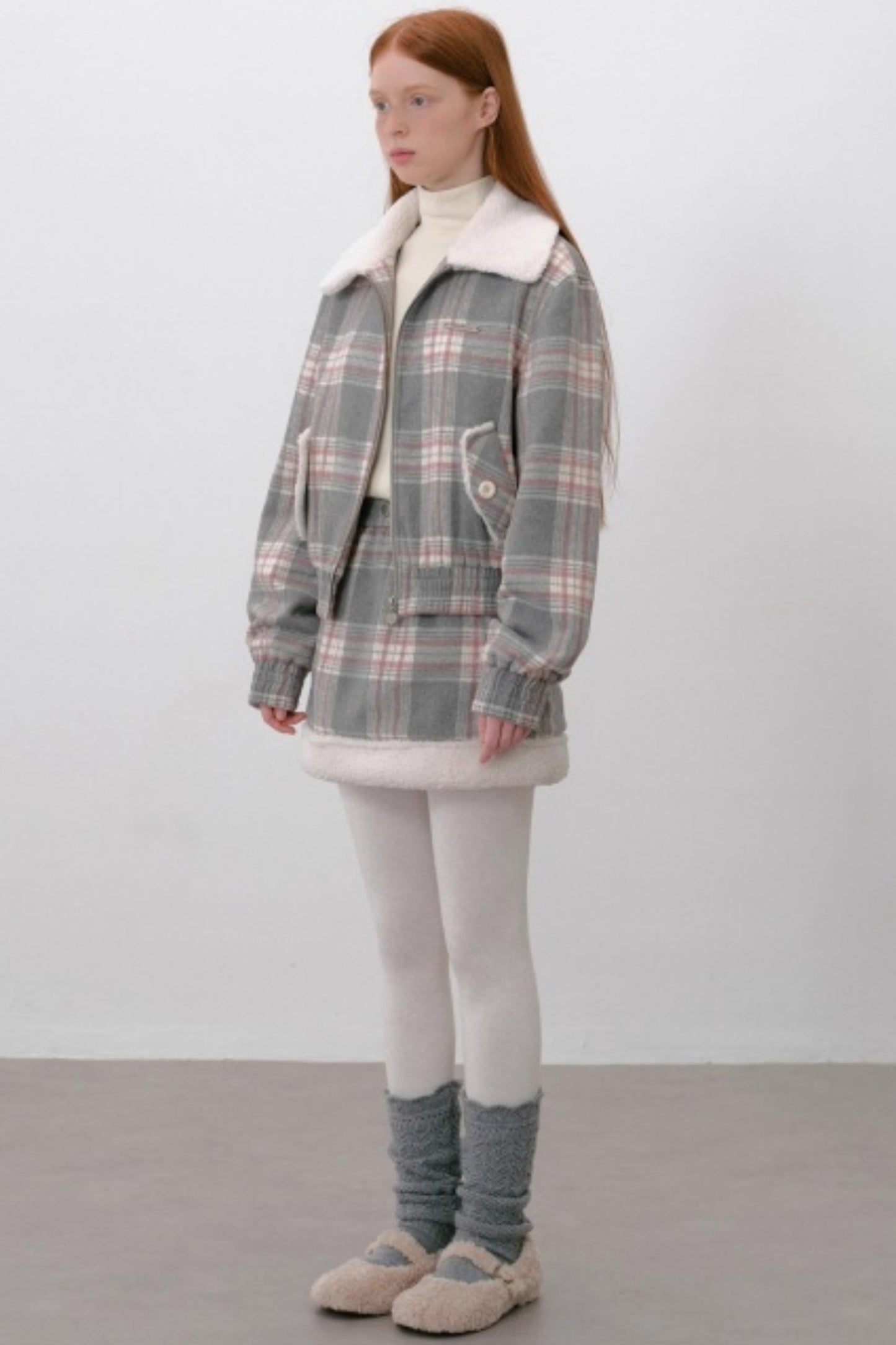 Plaid Patchwork Padded Jacket
