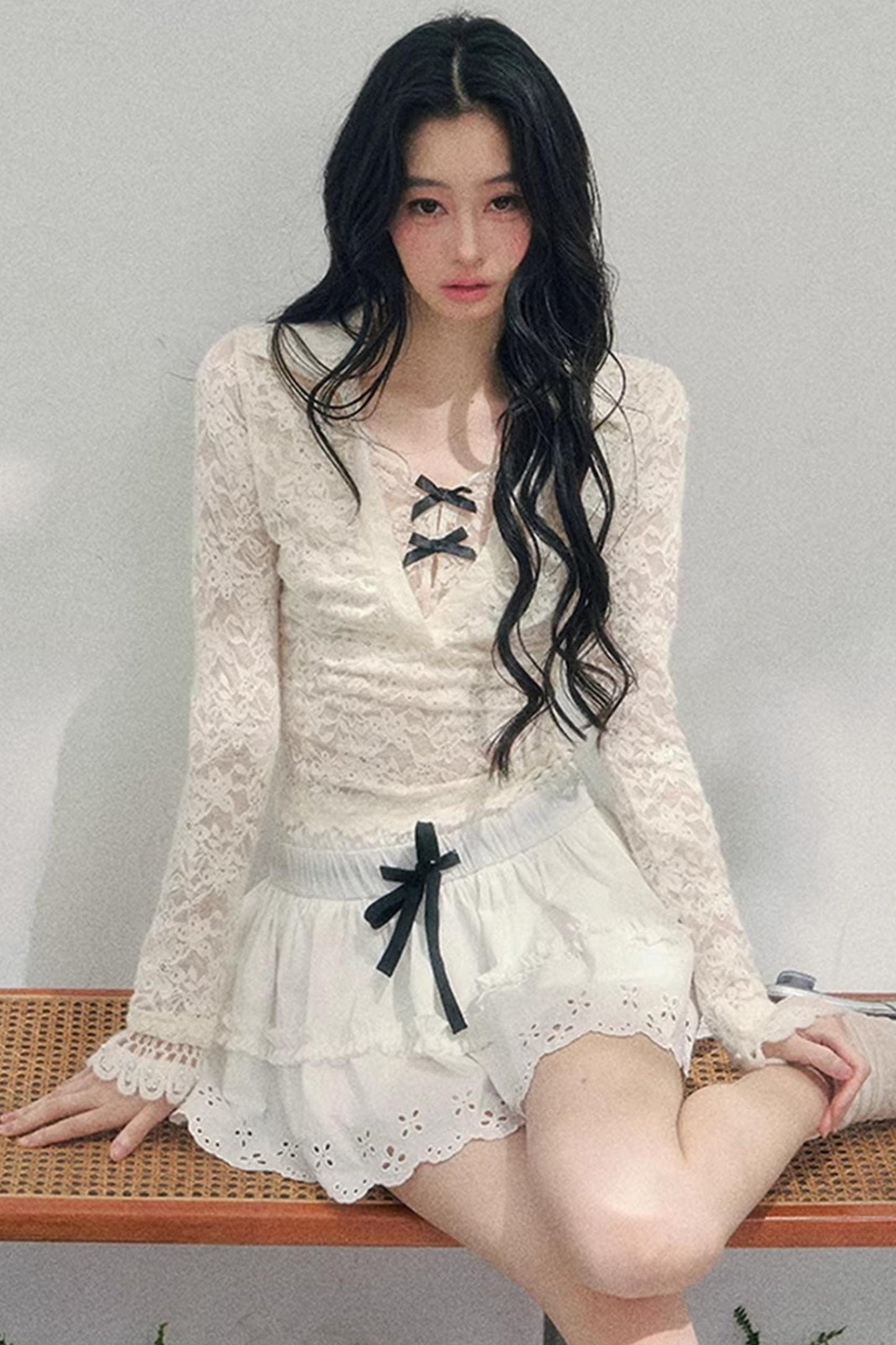 Blurred Focus Lace Top