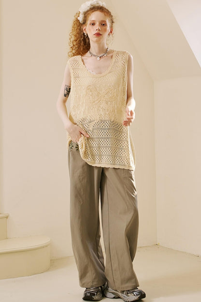 Chic Crochet Knit Top