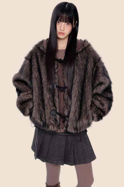 Faux Fur Hooded Jacket