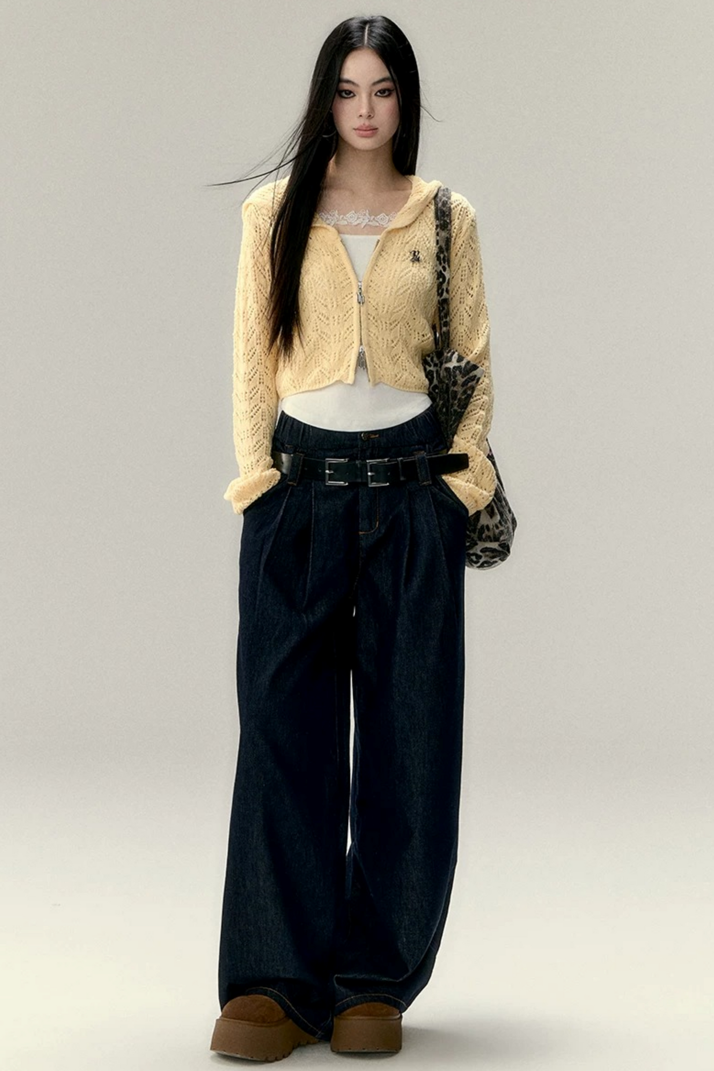 Vintage Wide-Leg Denim Pants