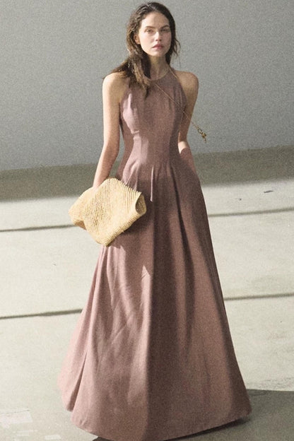 Shimmering Linen Sleeveless Dress