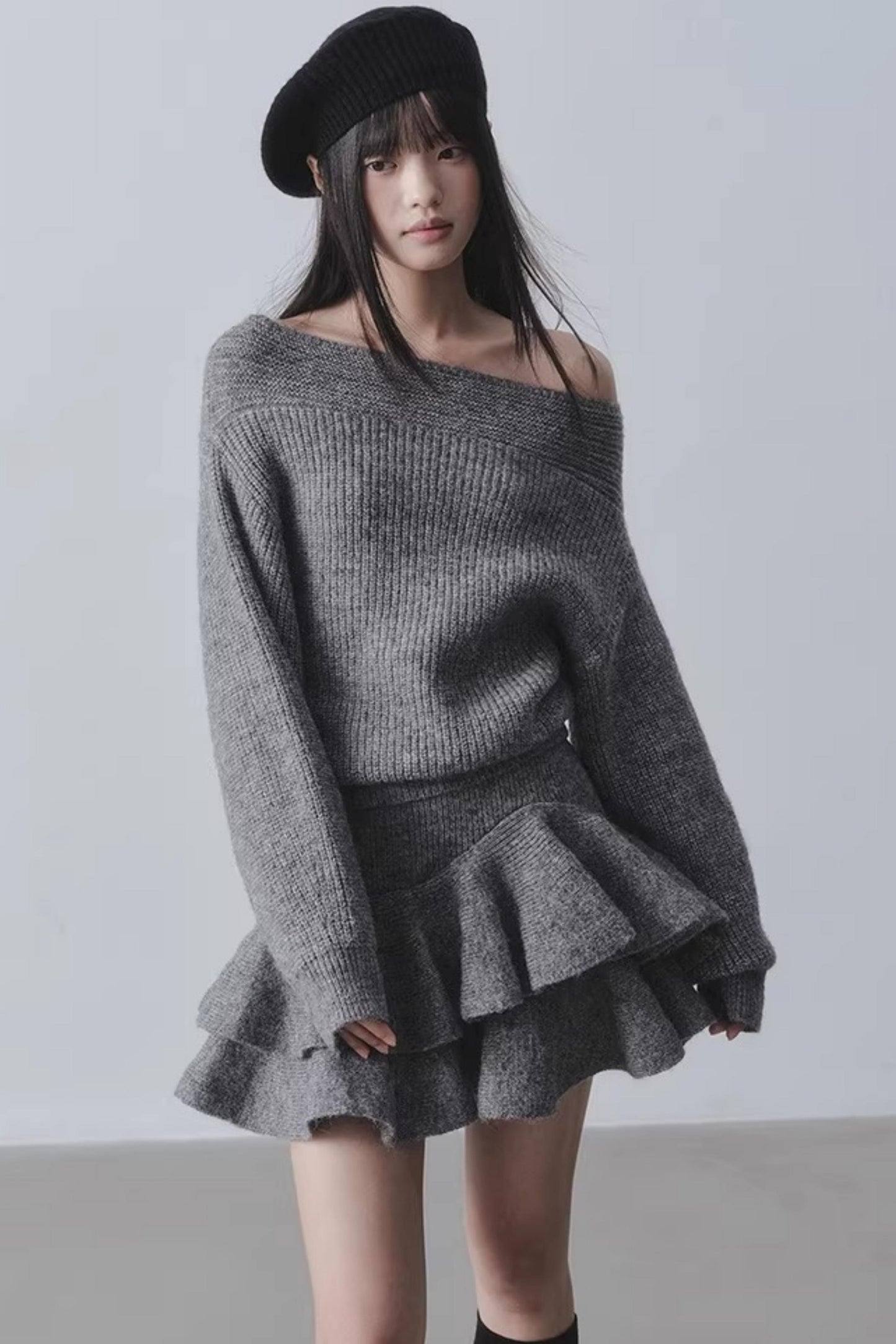 Nordic Morning Mist Wool Sweater Set