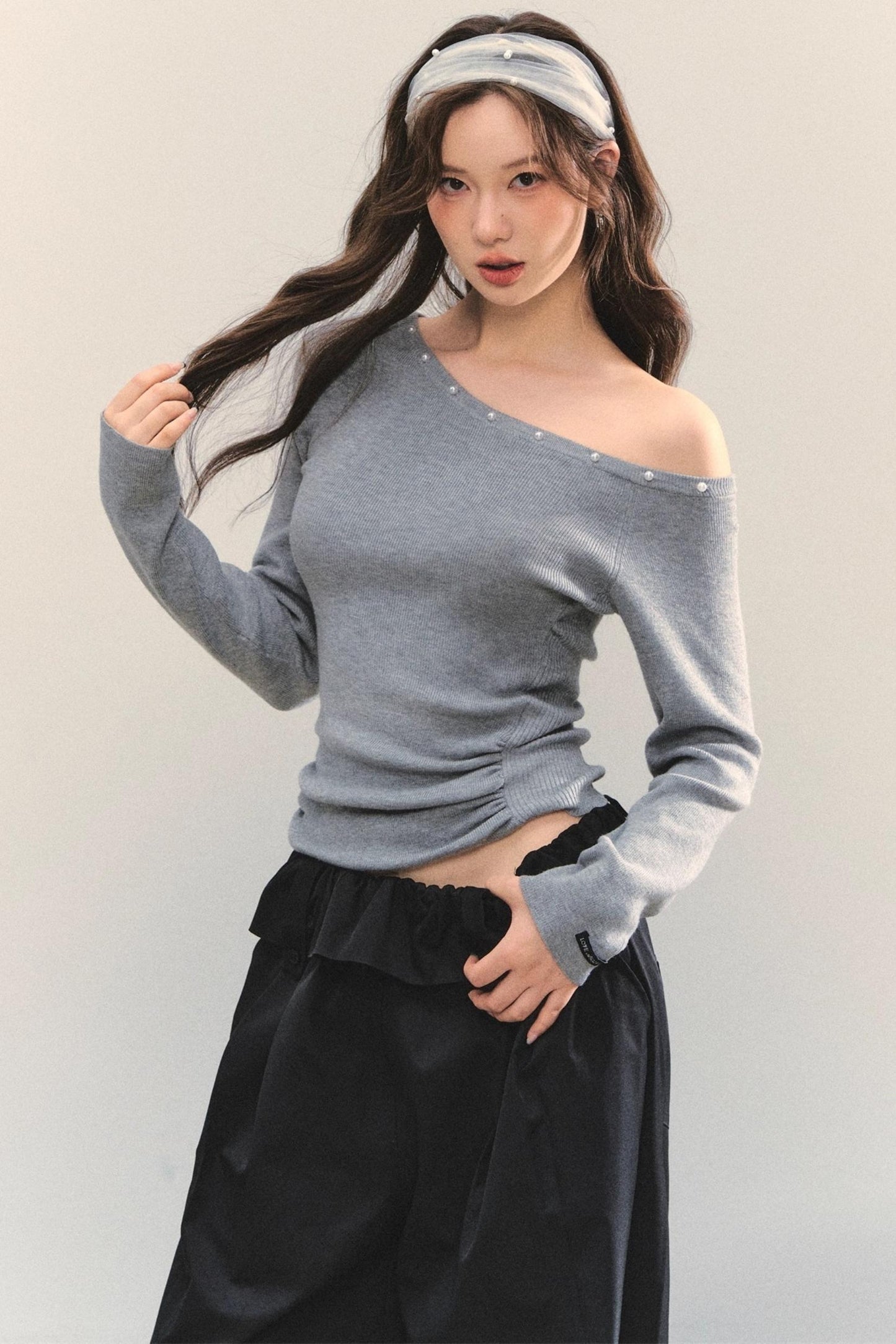 Asymmetrical Knit Base Layer Top