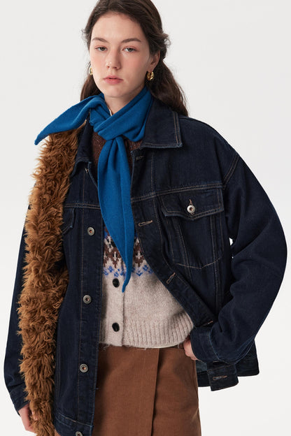 Classic Denim Lapel Jacket