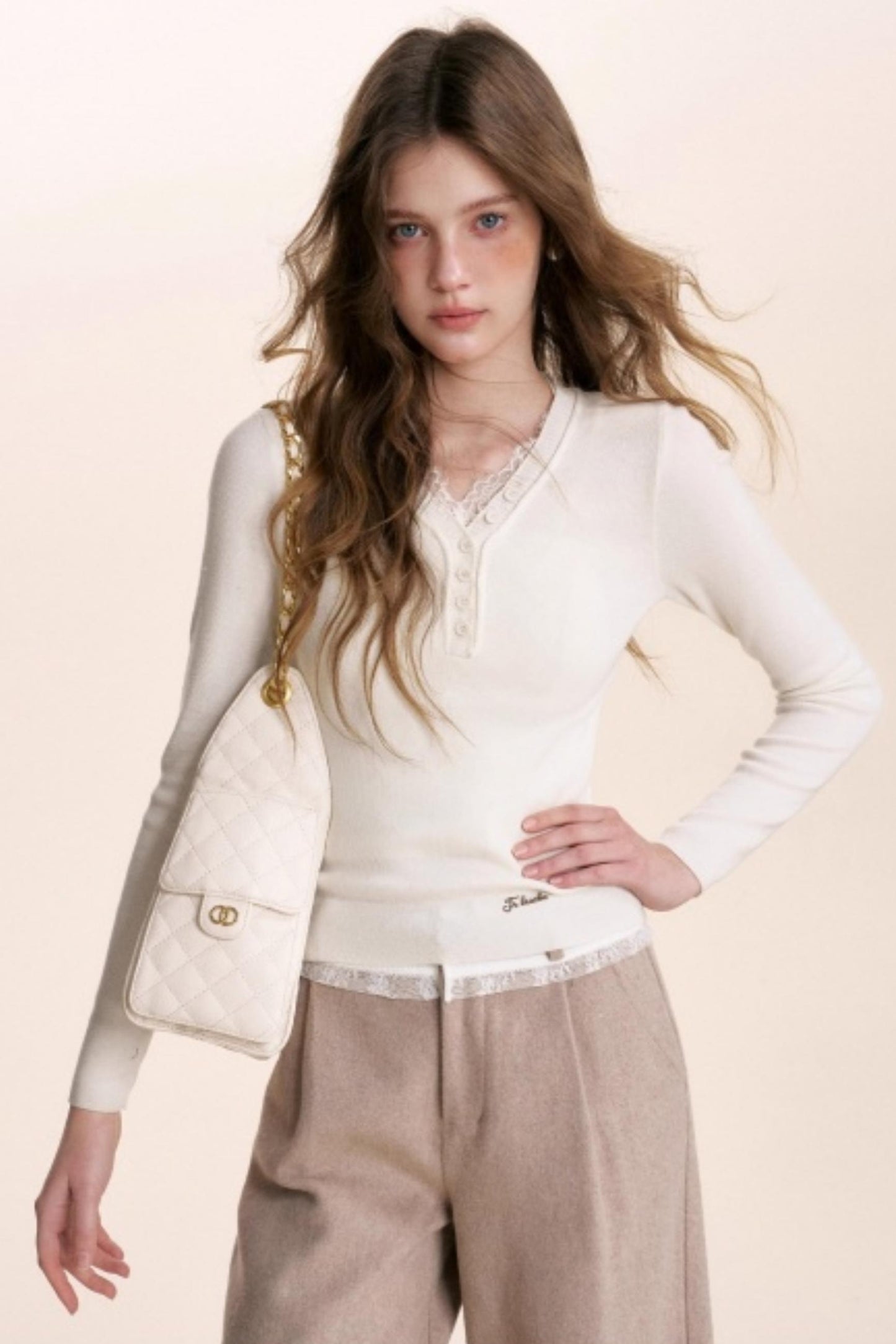 Romantic Lace Wool Cardigan