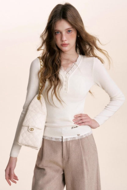 Romantic Lace Wool Cardigan