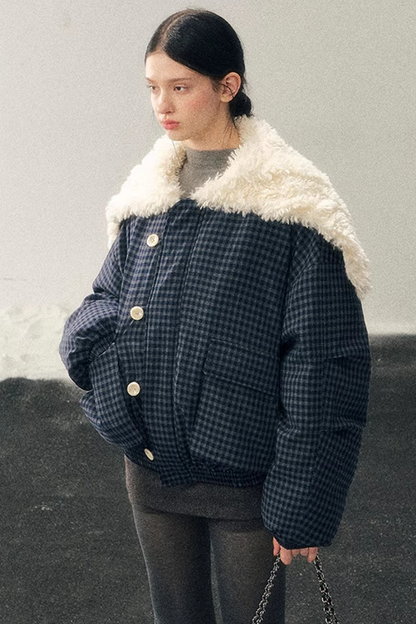 Silent Blue Lamb Wool Coat