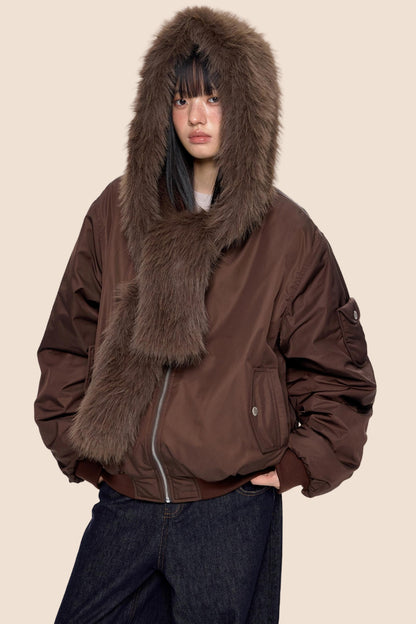 Cargo Cotton Dark Brown Jacket