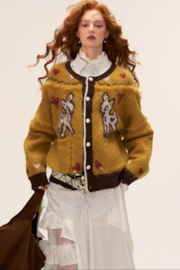 Cute Butterfly Fawn Cardigan