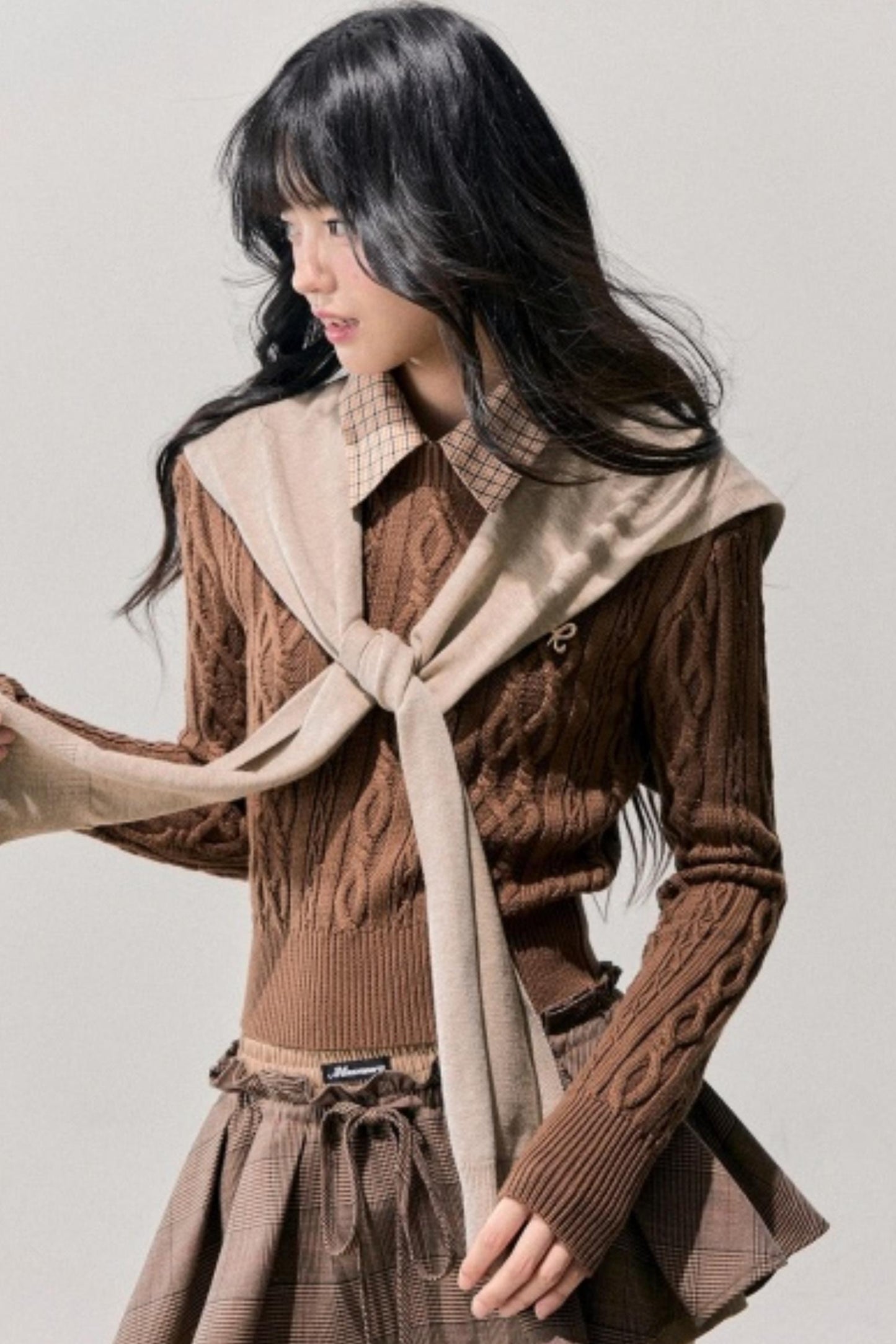 Unfinished Poem Plaid Sweater