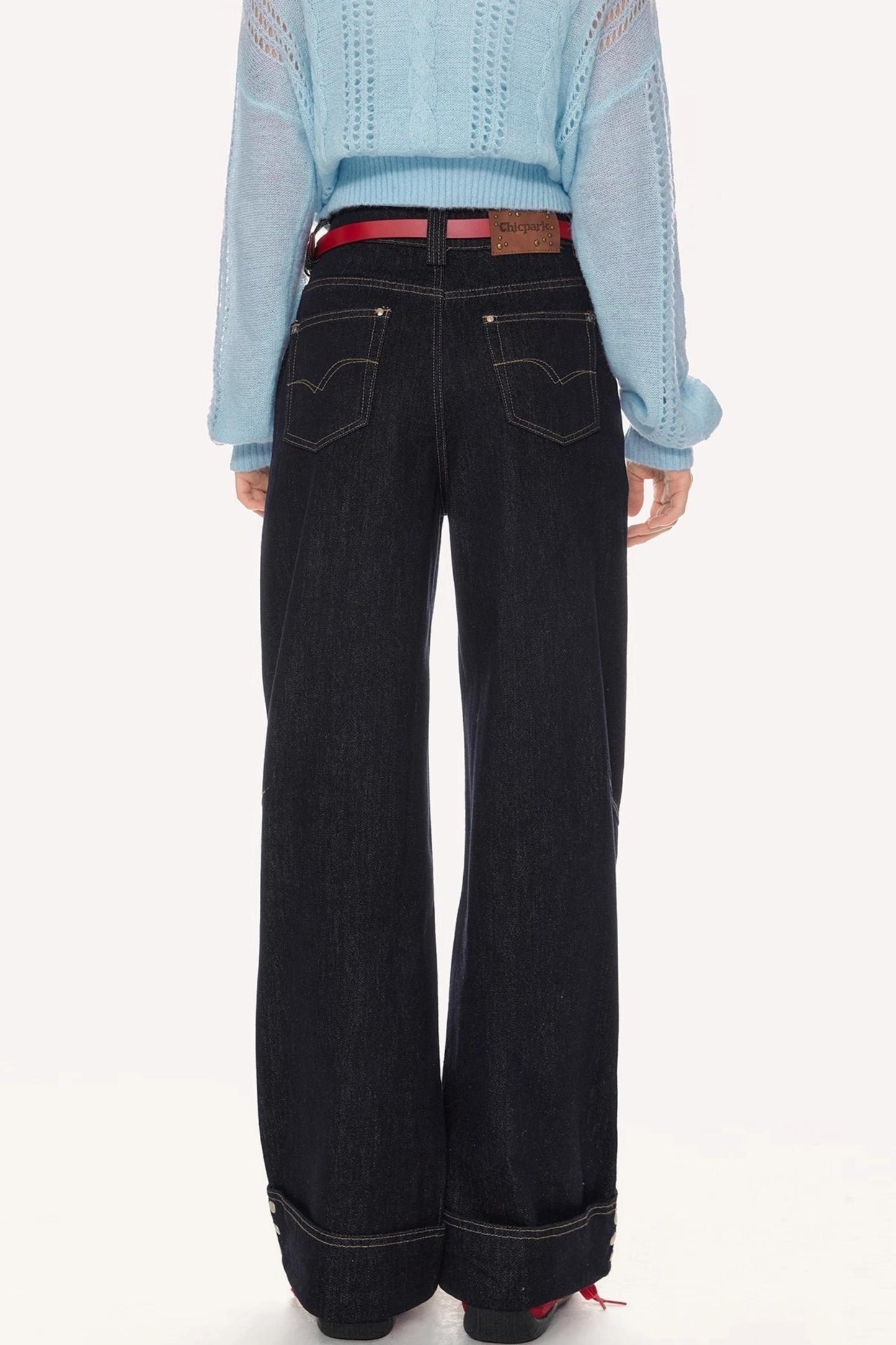 Vintage Heavy Cuffed Straight Pants