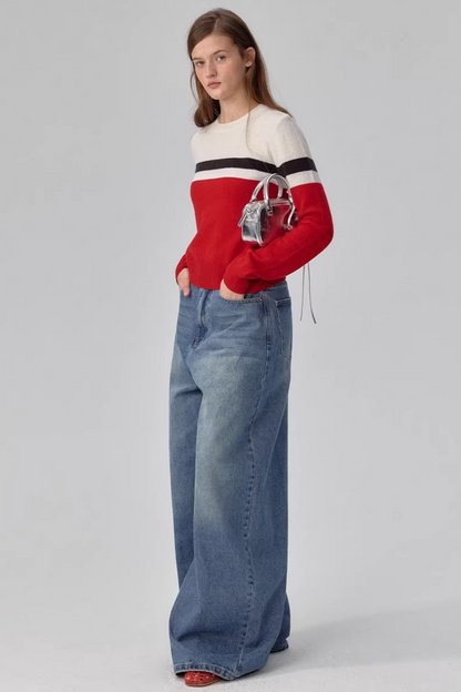 Red Striped Wool Sweater