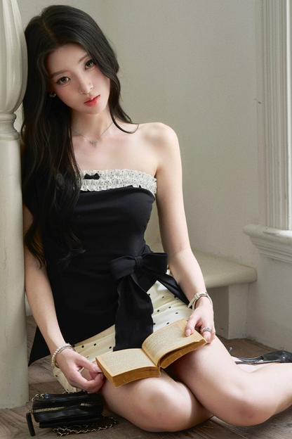 Lace Trim Polka Dot Set-Up