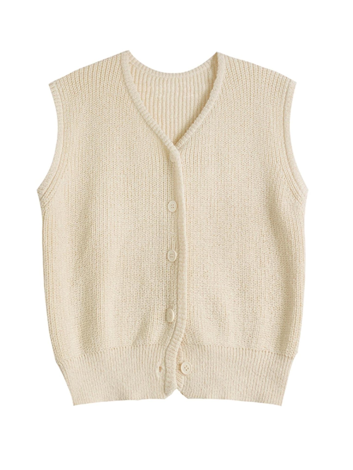 Fashionable Silk Shoulders Knit Vest