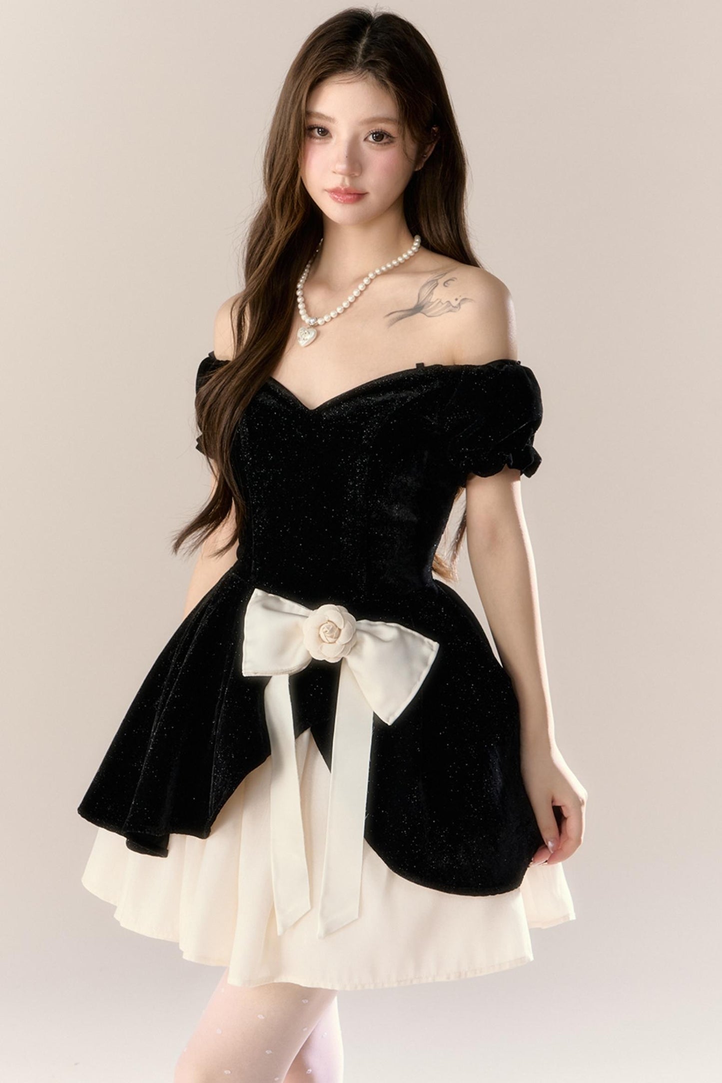 Midnight Camellia Dress