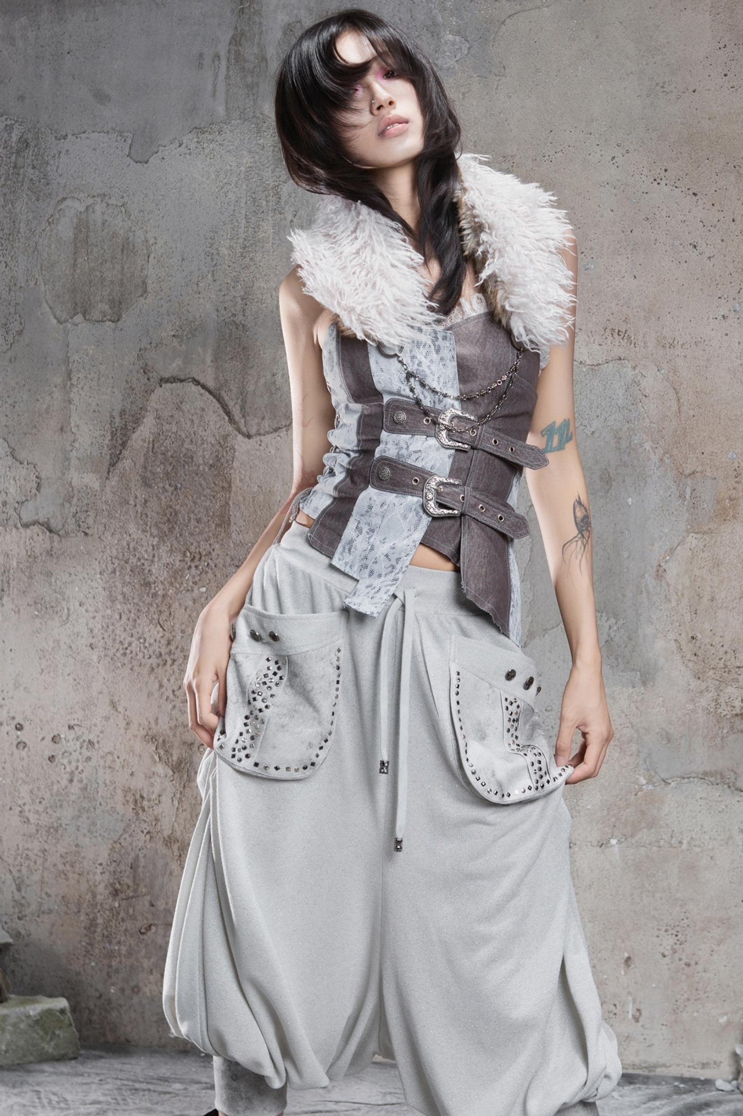 Retro Industrial Bandeau Top