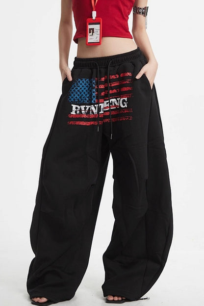 Loose Pleated Sweatpants