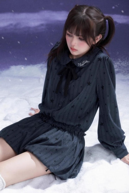 Dark Night Blue Bud Dress Set-Up
