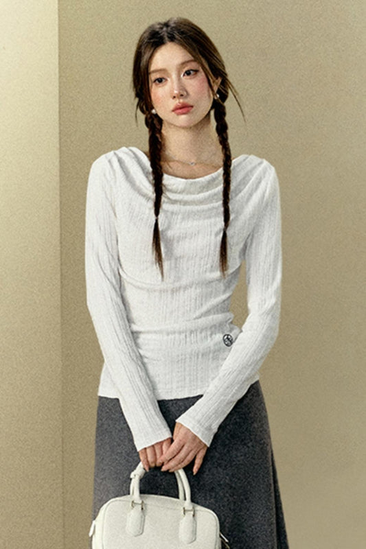 [Neu im 5. September] ANDYET AD1 ORIGINAL SWING NECK KNIT BASE LOOSE AND VERSATILE COMMUTER LONG SLEEVE TOP