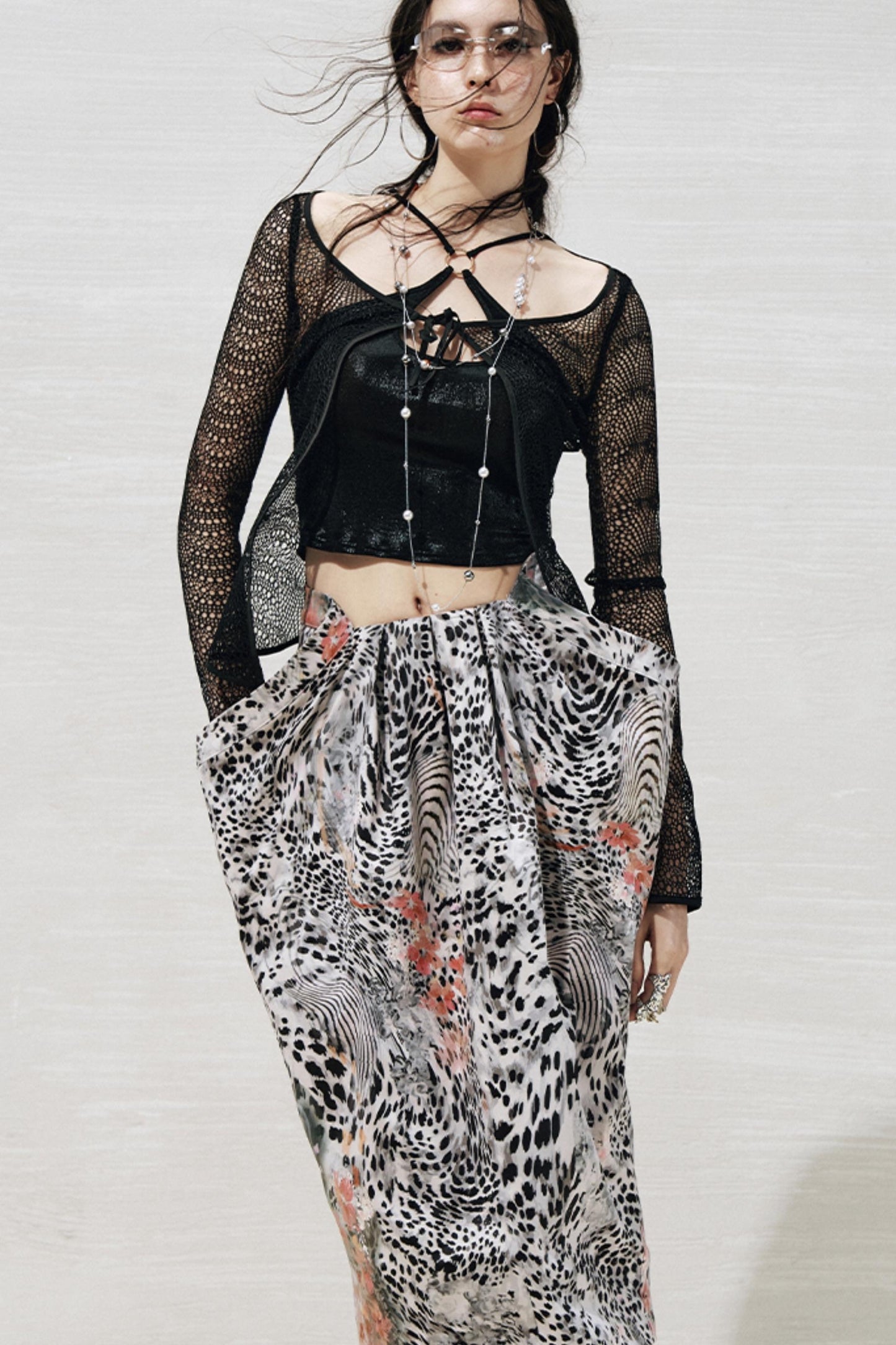 Lace Metallic Cardigan Set