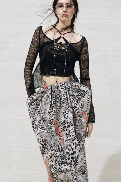 Lace Metallic Cardigan Set