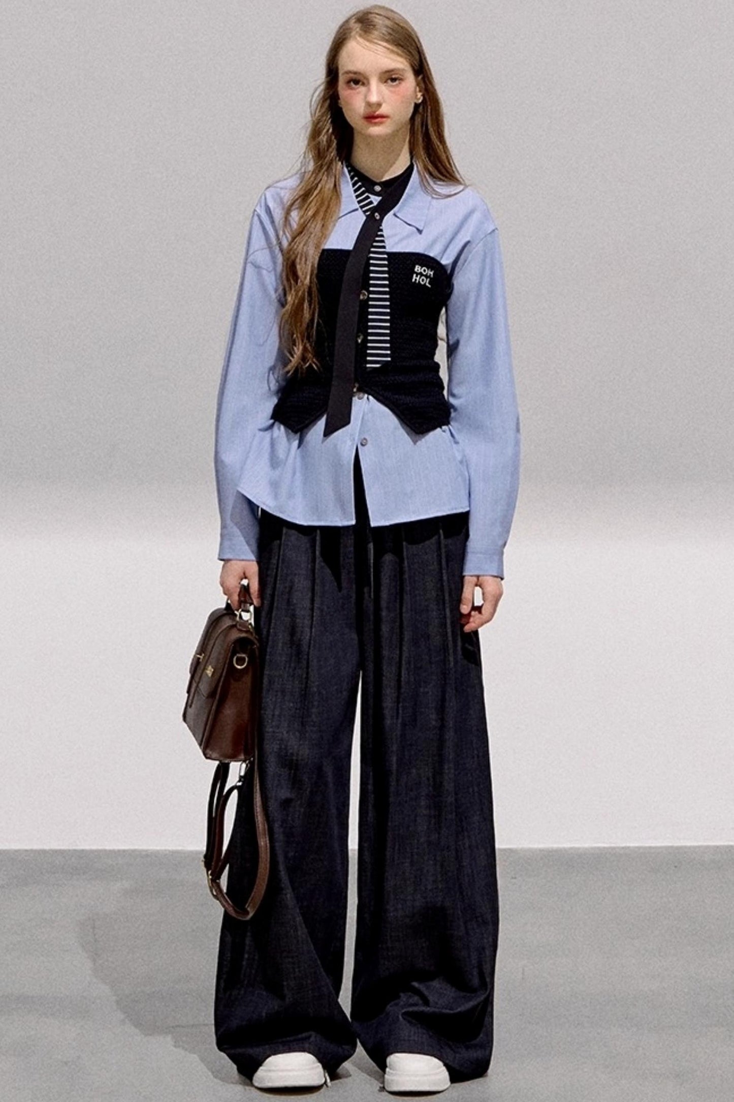 Mint Blue Striped Tunic Shirt