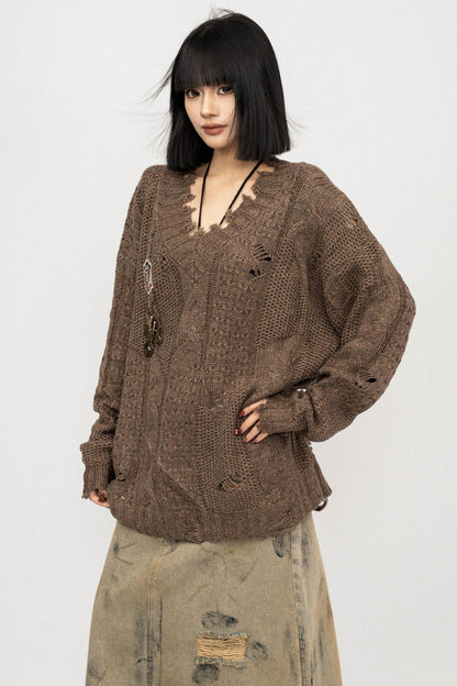 American Wool V-neck Top