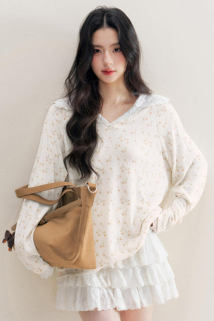 Floral Nocturne Long T-Shirt