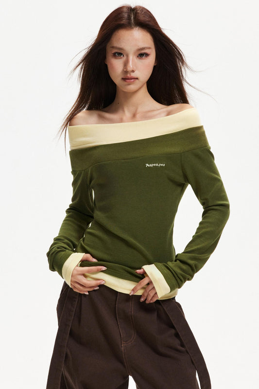 One-Shoulder Knitted Top